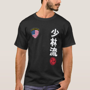 Camiseta Equipe Karate Shorin Ryu Bandeira EUA Artes Marcia