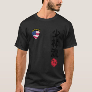 Camiseta Equipe Karate Shorin Ryu Bandeira EUA Artes Marcia