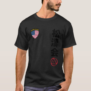 Camiseta Equipe Karate Shotokai EUA Bandeira Kanji Japonês