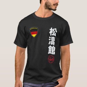 Camiseta Equipe Karate Shotokan Bandeira Alemã Kanji Artes
