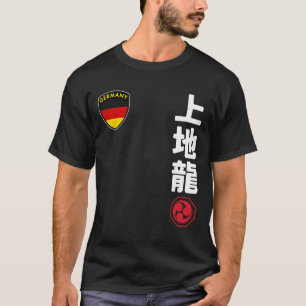 Camiseta Equipe Karate Uechi Ryu Bandeira Alemã Japonesa