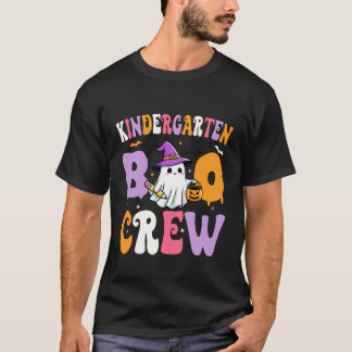 Camiseta Equipe Kindergarten Boo Assustador Halloween Jardi