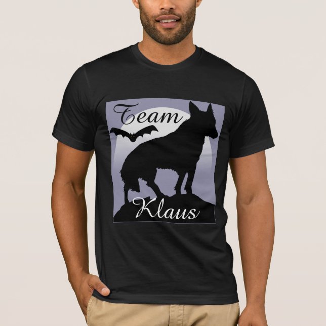 Camiseta Equipe Klaus, Vampire Bat e Wolf Shirt (Frente)