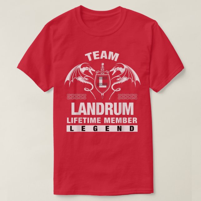 Camiseta Equipe LANDRUM Lifetime Member Gifts T-Shirt (Frente do Design)