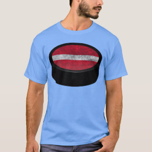 Camiseta Equipe Letônia Família de hóquei no gelo