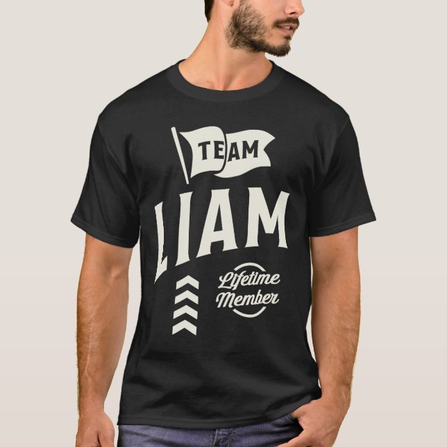 Camiseta Equipe Liam Lifetime Membro Nome Personalizado Lia (Frente)