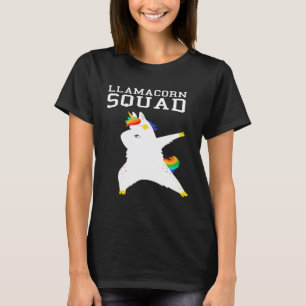 Camiseta Equipe Llamacorn Ilustração de Lhama Unicórnio