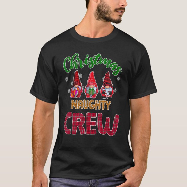 Camiseta Equipe Malvada Roupas de Natal Combinando PJ Fofa (Frente)