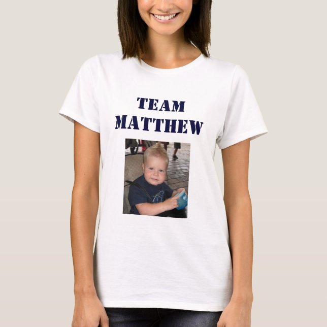 Camiseta Equipe Matthew - fêmea adulta (Frente)
