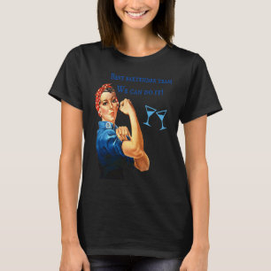 Camiseta Equipe Melhor Funcionário Barman Engraçado Mulher
