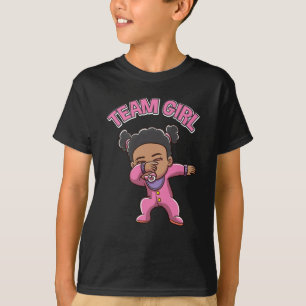 Camiseta Equipe Menina Gênero Revelação Festa Dabbing Bl