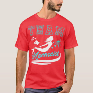 Camiseta Equipe Mermaid Engraçado Cita o Presente do Ventil