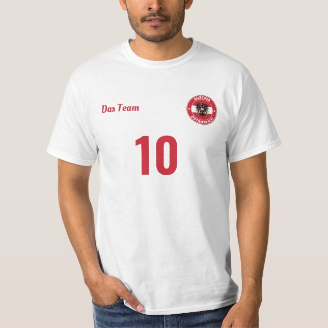 Camiseta Equipe Nacional da Áustria Personalizada Jersey (Frente)