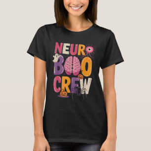 Camiseta Equipe Neuro Boo do Halloween Anatomia do Cérebro