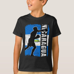 Camiseta Equipe nicaraguense de boxe Nicarágua sinaliza luv