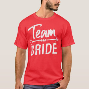Camiseta Equipe Noiva Engraçada Esposa Casada Gráfico Brida