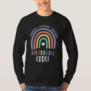 Camiseta Equipe Orgulhosa Arco-íris Boho Pastel Família Aut