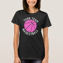 Camiseta Equipe personalizada de basquete cor-de-rosa