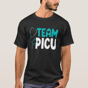 Camiseta Equipe PICU Estetoscópio Pediátrico Enfermeira Nov