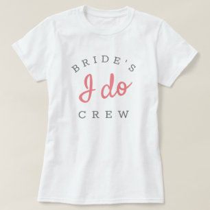 Camiseta Equipe Pink I Do Rosa e Branco Festa de Solteira