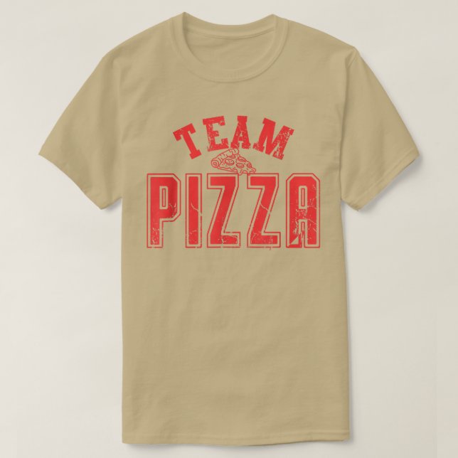 Camiseta Equipe Pizza correspondente Eu adoro pizza amante  (Frente do Design)