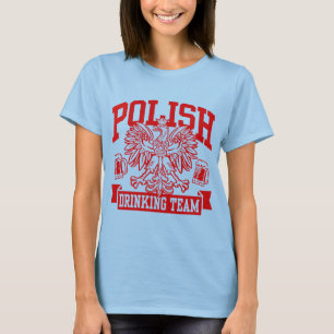 Camiseta Equipe polonesa do bebendo