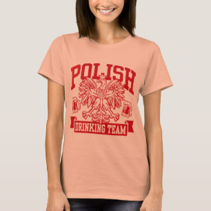 Camiseta Equipe polonesa do bebendo