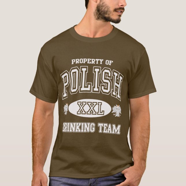 Camiseta Equipe polonesa do bebendo (Frente)