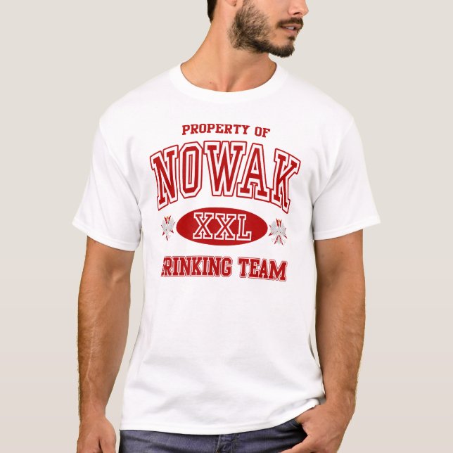 Camiseta Equipe polonesa do bebendo de Nowak (Frente)