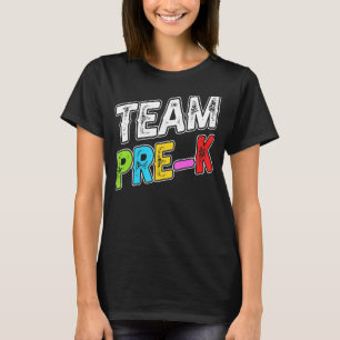 Camiseta Equipe Pré-K Atividades Construindo Estudante Anti