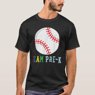 Camiseta Equipe Pré K Baseball Que Volta Aos Esportes Escol