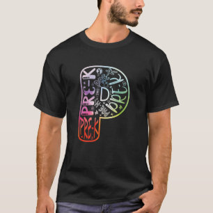 Camiseta Equipe Pré K De Volta À Escola Tie Dye Graphys Gir