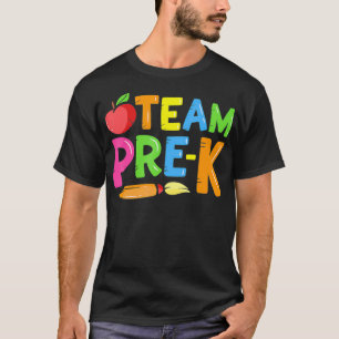 Camiseta Equipe Pré-K De Volta À Professora Do Pré-Jardim D