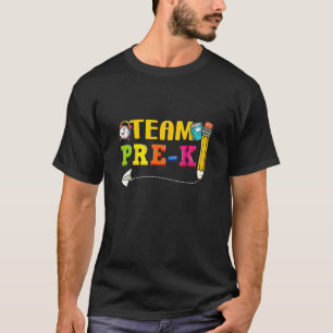Camiseta Equipe Pré-K De Volta À Professora Do Pré-Jardim D