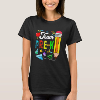 Camiseta Equipe Pré K Professor de Pré-Escola Volta às Aula
