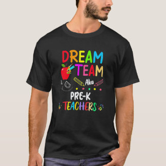 Camiseta Equipe Pré K Professora de Pré-escola Alunos de Vo