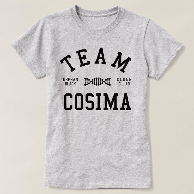 Camiseta Equipe preta órfão Cosima (Frente do Design)