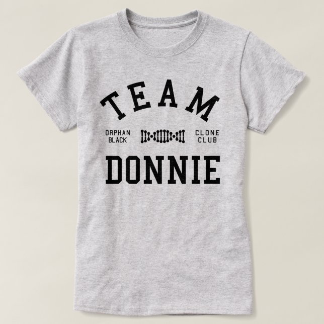 Camiseta Equipe preta órfão Donnie (Frente do Design)