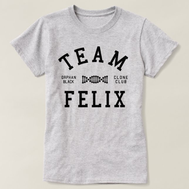 Camiseta Equipe preta órfão Felix (Frente do Design)