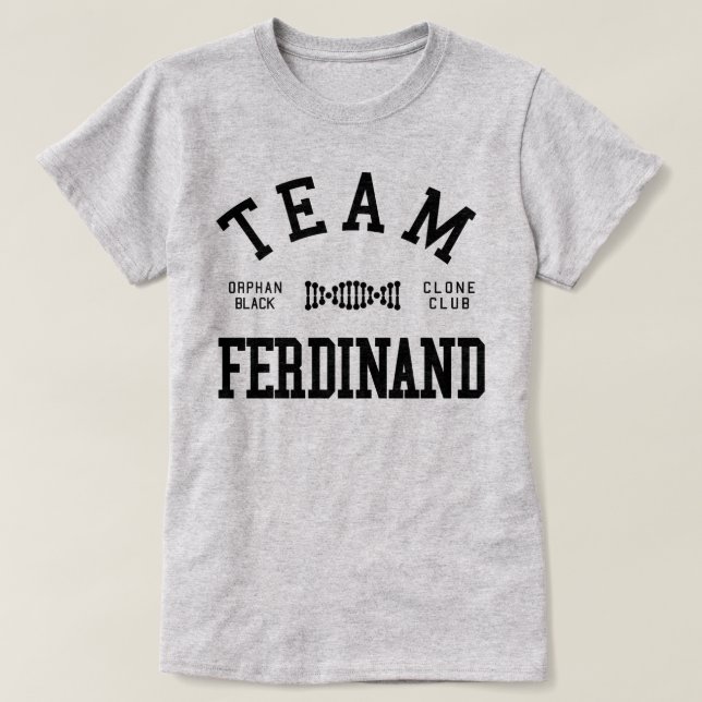 Camiseta Equipe preta órfão Ferdinand (Frente do Design)