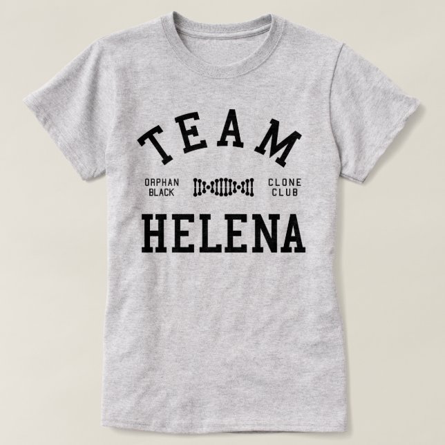 Camiseta Equipe preta órfão Helena (Frente do Design)