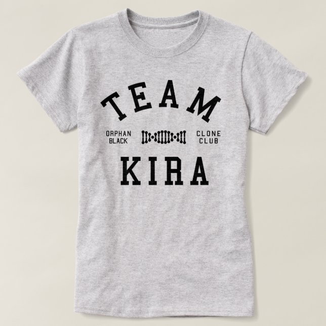 Camiseta Equipe preta órfão Kira (Frente do Design)