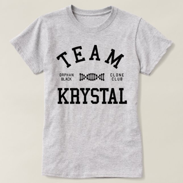 Camiseta Equipe preta órfão Krystal (Frente do Design)