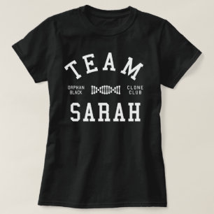 Camiseta Equipe preta órfão Sarah