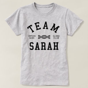 Camiseta Equipe preta órfão Sarah