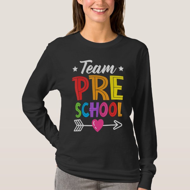 Camiseta Equipe Professor Pré-Escolar Aluno Criança Volta à (Frente)