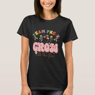 Camiseta Equipe Professora de Pré-escola Cresça Com O Fluxo