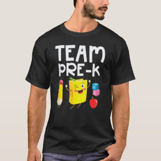 Camiseta Equipe Professora Pré K Primeiro Dia De Aula