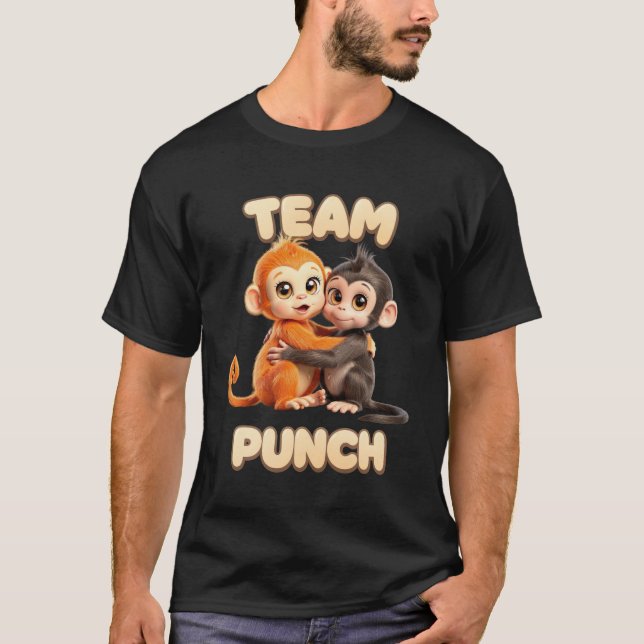 Camiseta Equipe Punch Macaco Fofo Amizade (Frente)