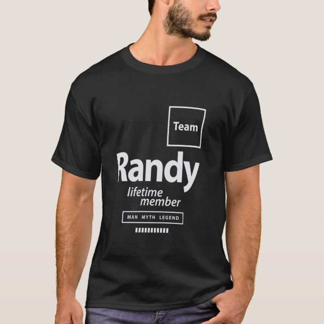 Camiseta Equipe Randy Lifetime Membro Funny Name Randy (Frente)